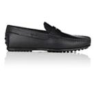 Tod's Men's Saffiano Leather Penny Drivers-black