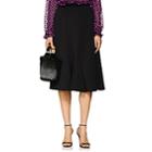 Barneys New York Women's Twill Flounce-hem Skirt-black