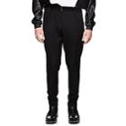 Givenchy Men's Belted Wool Twill Carrot-leg Trousers-black