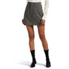 Helmut Lang Women's Checked Wool Miniskirt - Gray