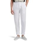 Marco Pescarolo Men's Washed Linen Pleated Drawstring Trousers - White