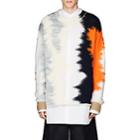 Jil Sander Men's Abstract-pattern Mixed-knit Sweater - Navy