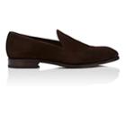 Carmina Shoemaker Men's Suede Wholecut Venetian Loafers-black