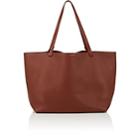 The Row Women's Park Leather Tote Bag-brown