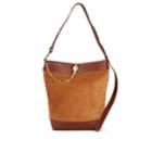 J.w.anderson Women's Lock Leather-trimmed Suede Tote Bag - Brown