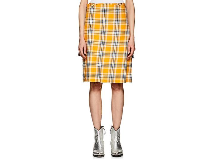 R13 Women's Apron Kilt Flannel Miniskirt