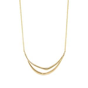 Tejen Women's Small Crescent Pendant Necklace - Gold