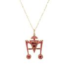 Judy Geib Women's M Pendant Necklace-red