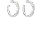 Pamela Love Women's Wavy Hoop Earrings-silver