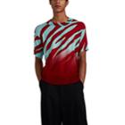 Prabal Gurung Men's Tiger-striped Ombr Cashmere Sweater - Red