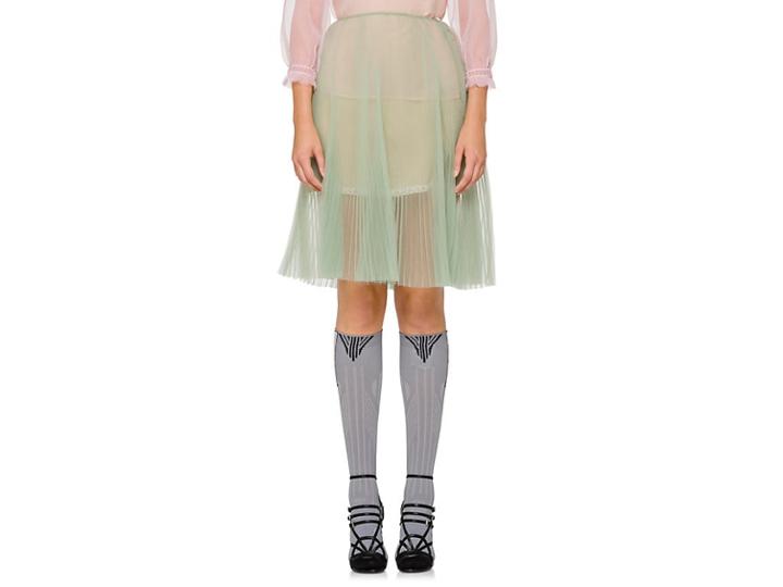Prada Women's Pleated Georgette Skirt