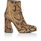 Proenza Schouler Women's Block-heel Stamped-leather Ankle Boots-brown