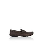Prada Men's Saffiano Leather Penny Drivers - Med. Brown