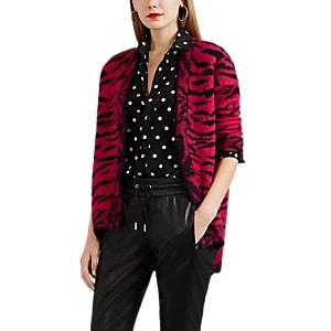 Saint Laurent Women's Tiger-pattern Oversized Cardigan - Pink