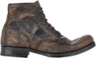 Premiata Distressed Lace-up Boots-brown