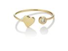 Jennifer Meyer Women's Heart & White Diamond Cuff Ring