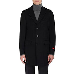 Isaia Men's Cashmere Three-button Topcoat-black