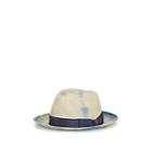 Borsalino Men's Quito Tie-dyed Straw Panama Hat - Blue