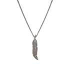 M. Cohen Men's Scribe's Quill Pendant Necklace-silver