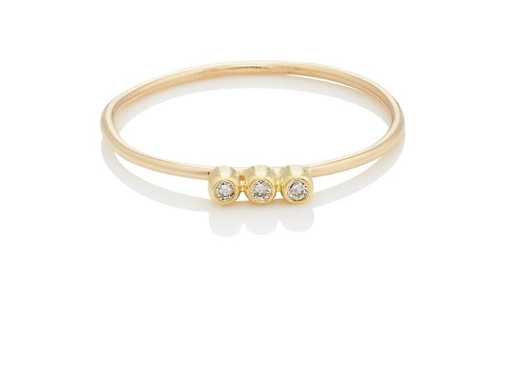 Jennifer Meyer Women's Bezel-set White Diamond & Yellow Gold Ring