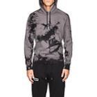 Helmut Lang Men's Logo Tie-dyed Cotton Terry Hoodie-gray