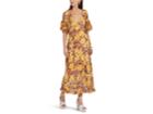 Bytimo Women's Floral Georgette Ruffled Midi-dress