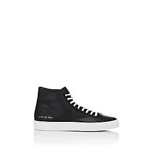 Common Projects Men's Tournament Leather Sneakers-black