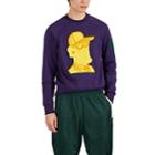 2 Moncler 1952 Men's Graphic Cotton Fleece Sweatshirt - Md. Purple