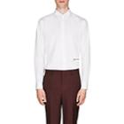 Givenchy Men's Signature-embroidered Cotton Shirt - White