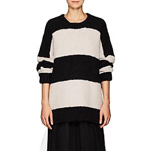 Amiri Women's Striped Sweater-black