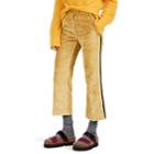 2 Moncler 1952 Women's Corduroy Crop Flared Trousers - Yellow