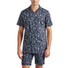Onia Men's Constellation-print Cotton Poplin Short-sleeve Shirt - Navy