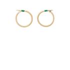 Nak Armstrong Women's Spike Bypass Hoop Earrings - Green
