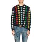 Gucci Men's Star-knit Wool Sweater - Black