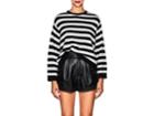 Valentino Women's Bow-embellished Striped Cashmere Sweater