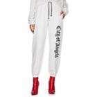 Adaptation Women's City Of Angels Embroidered Cotton Terry Sweatpants-white