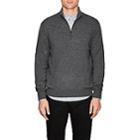 Barneys New York Men's Cashmere Quarter-zip Sweater - Charcoal
