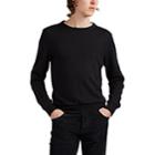 Eidos Men's Appliqud Wool Sweater - Black