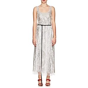 Marc Jacobs Women's Sequined Belted Midi-dress-silver