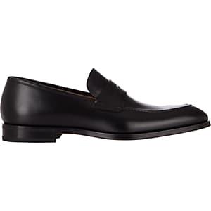 Barneys New York Men's Apron-toe Penny Loafers-black