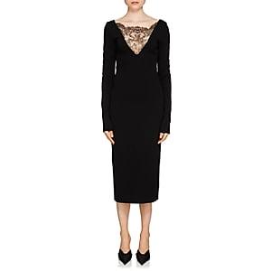 Givenchy Women's Lace-inset Compact Knit Dress - Black