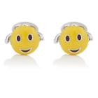Jan Leslie Men's Emoji Cufflinks - Yellow
