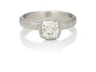 Malcolm Betts Women's Cushion-cut White Diamond Ring