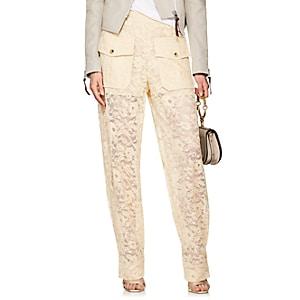 Chlo Women's Floral-lace Baggy Trousers-cream