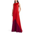 Givenchy Women's Colorblocked Crepe Gown - Red