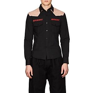 Raf Simons Men's Replicant Cotton Poplin Shirt-black