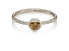 Malcolm Betts Women's Heart-shaped Yellow Diamond Ring