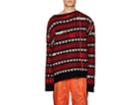 Calvin Klein 205w39nyc Men's Striped Reverse-stitched Wool-blend Sweater
