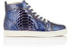 Christian Louboutin Python Louis Flat Sneakers-blue