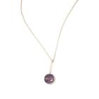 Retrouvai Women's Signature Compass Pendant Necklace - Purple